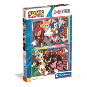 Ežiukas Sonic dėlionės (2x60 detalių)