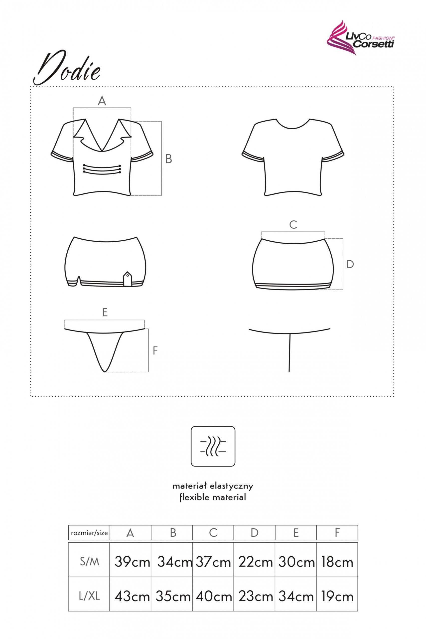 Seksualios lakūnės kostiumas – Livco Corsetti Dodie Black - Image 4