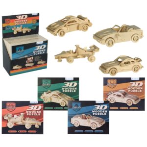 Medinė 3D automobilio dėlionė