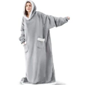 Šiltas ilgas pledas-džemperis - Huggle 2IN1 24557_CZ Grey