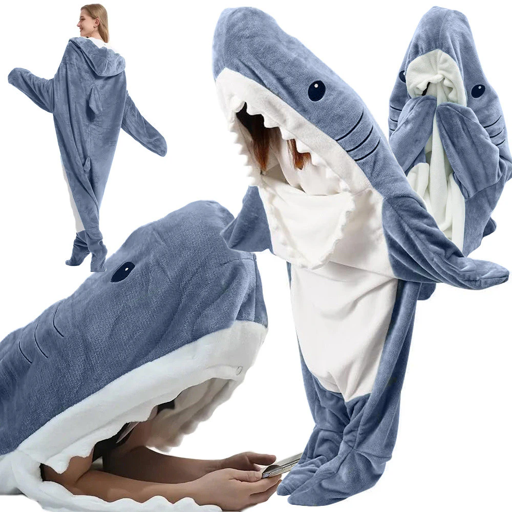 Šiltas pledas-džemperis - Huggle 2IN1 24559_M Shark
